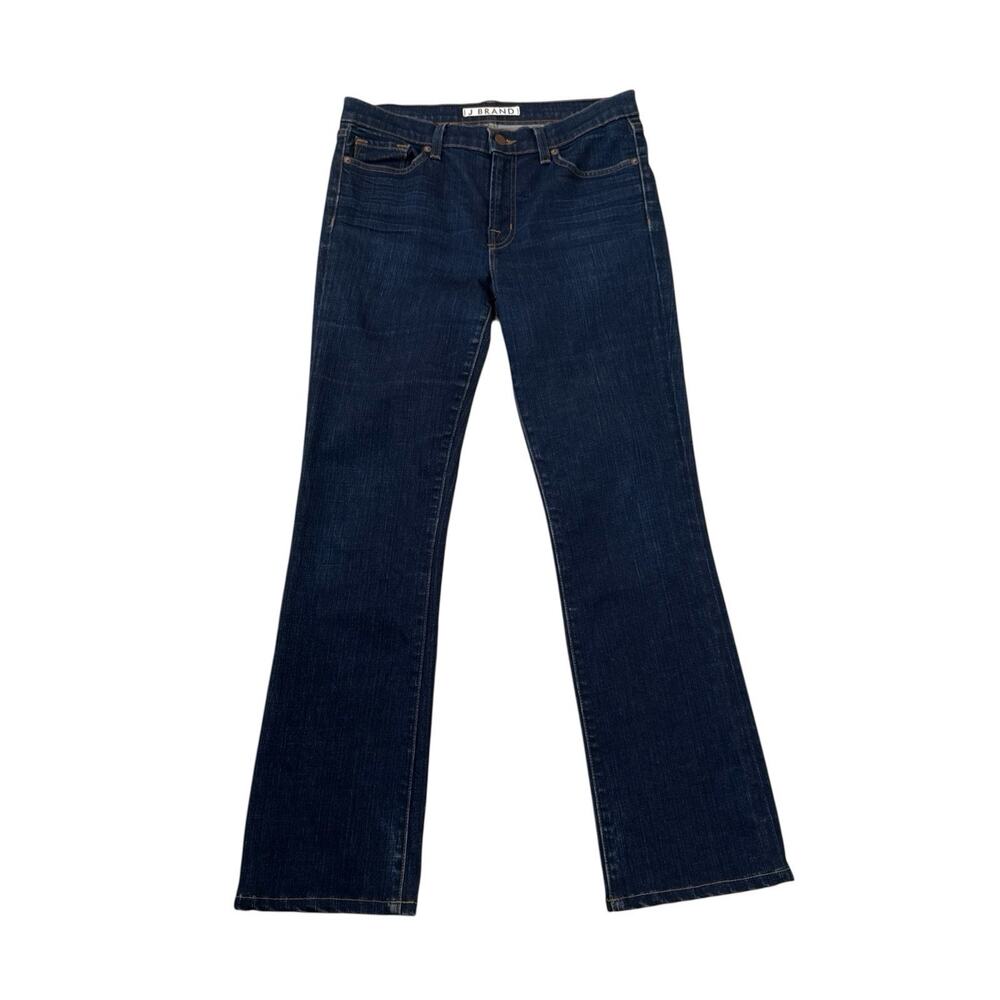 J Brand Jeans The Straight Leg Ink Dark Wash Blue Denim Classic Stretch Size 30